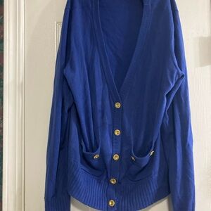 Cabi Royal blue sweater cardigan XL